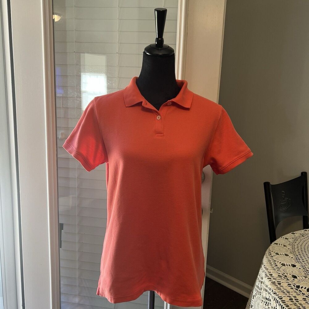 L.L Bean Women’s Polo Shirt‎ Medium Coral